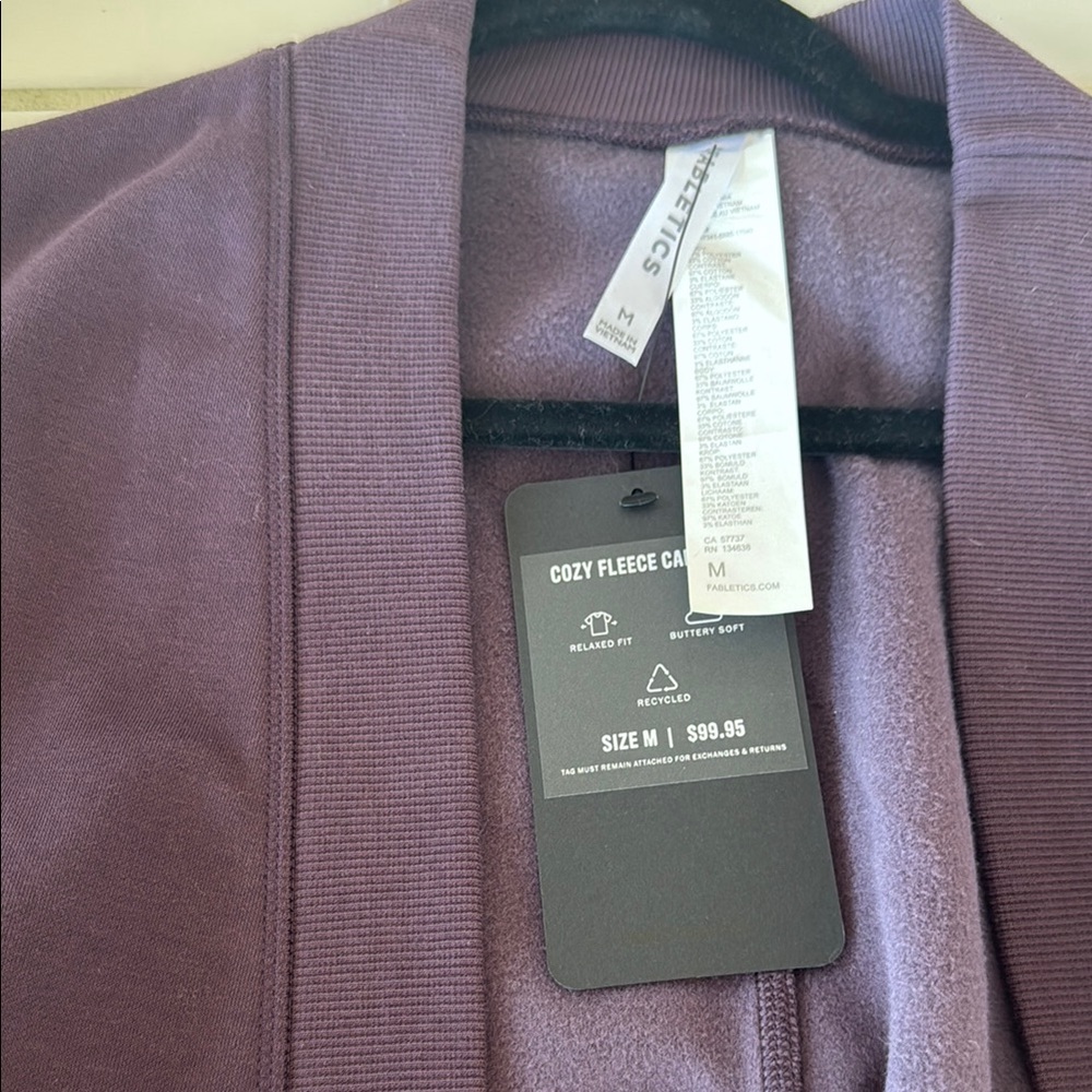 Purple Cozy Fleece Cardigan - Picture 4 of 6